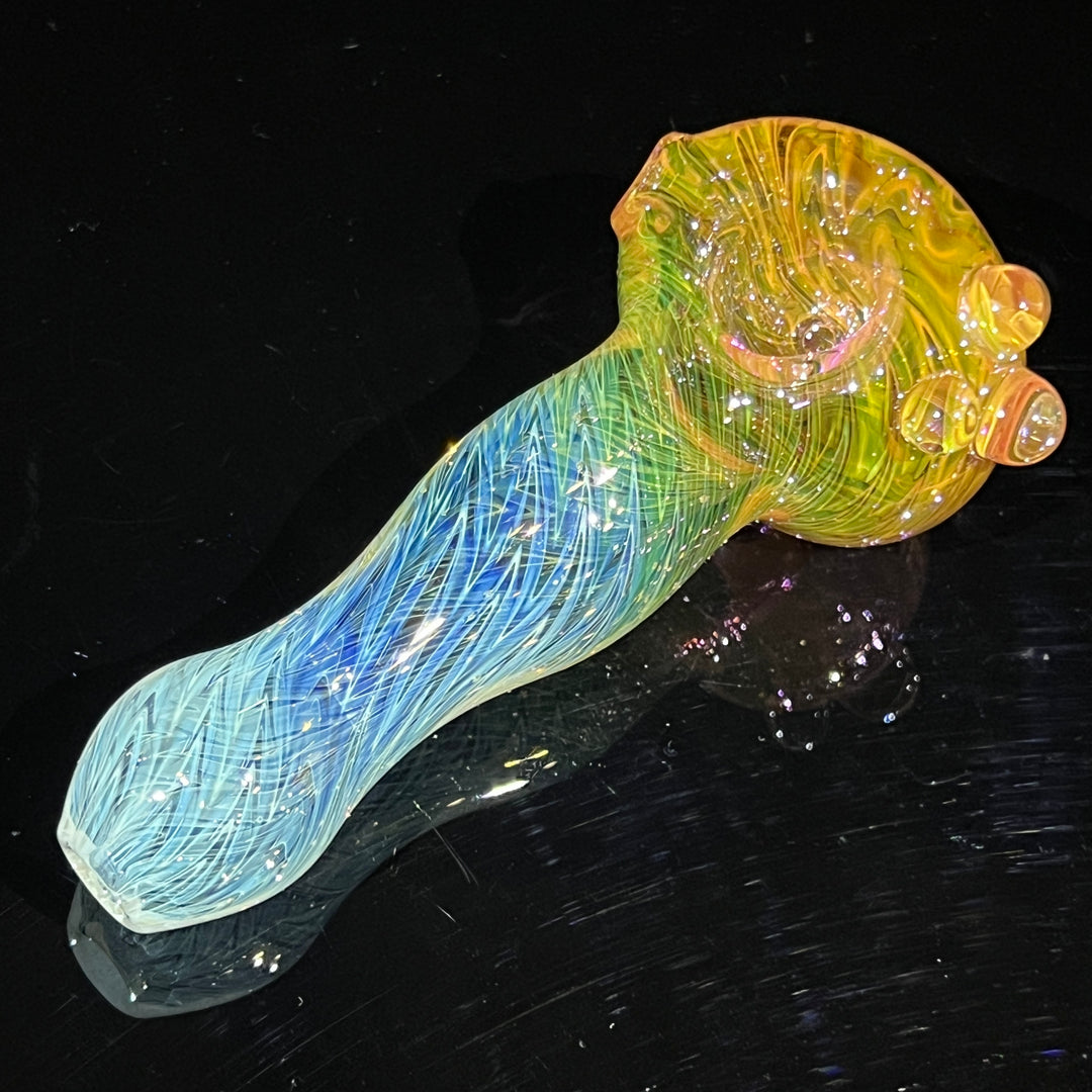 Wrap N Rake Fume Spoon Glass Pipe KRA Glass   