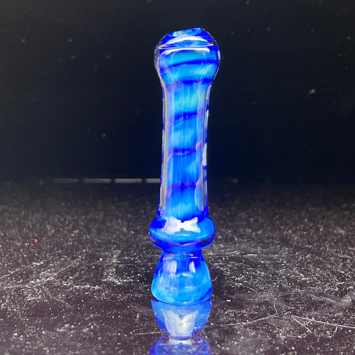 Tahoe Blue Coil Chillum Glass Pipe Schutz Glass   