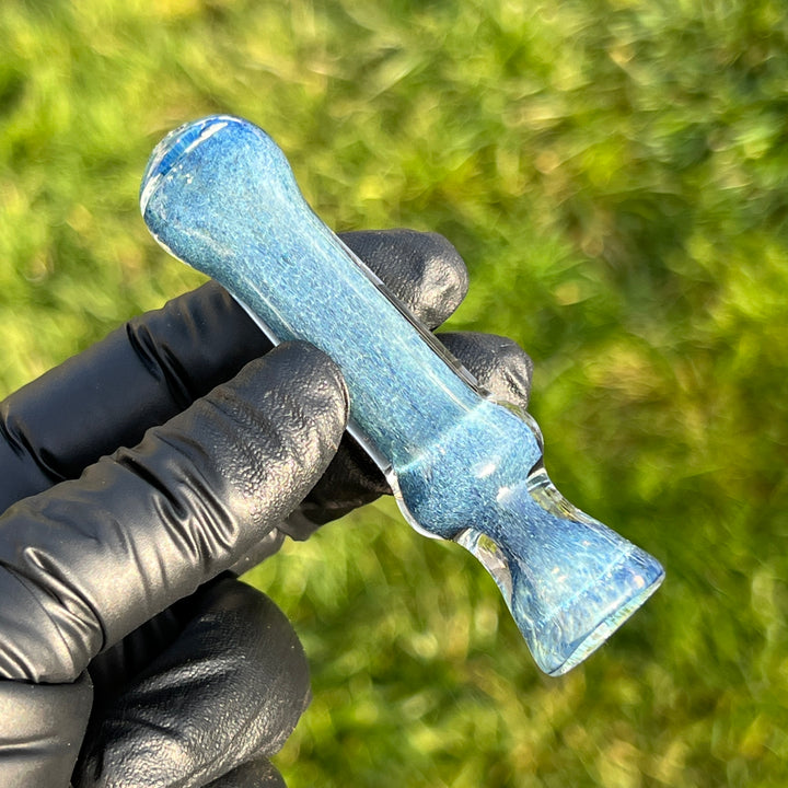 Salish Blue Chillum Glass Pipe Schutz Glass   