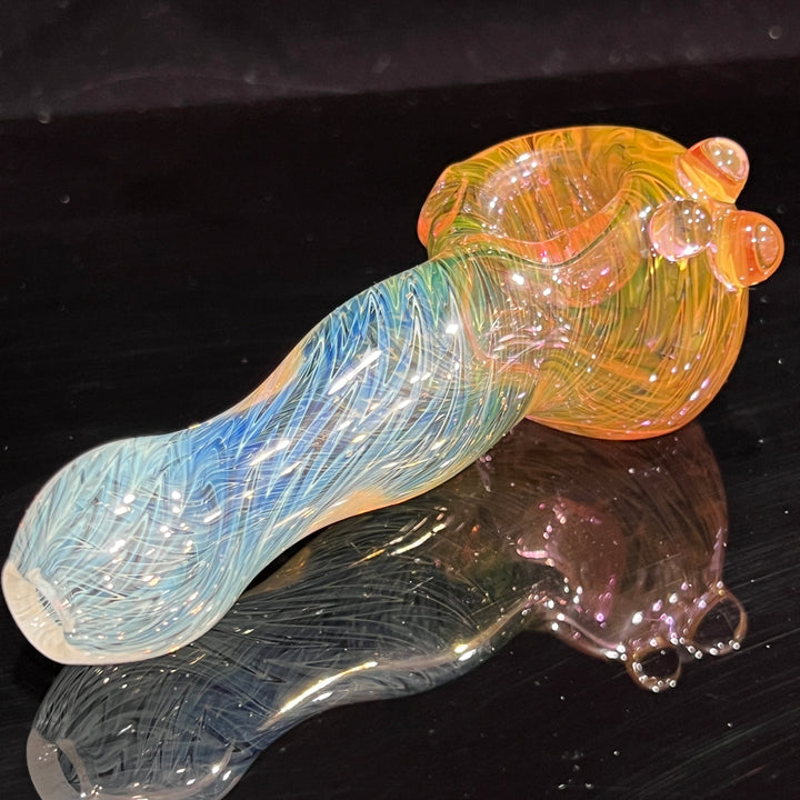 Wrap N Rake Fume Spoon Glass Pipe KRA Glass   