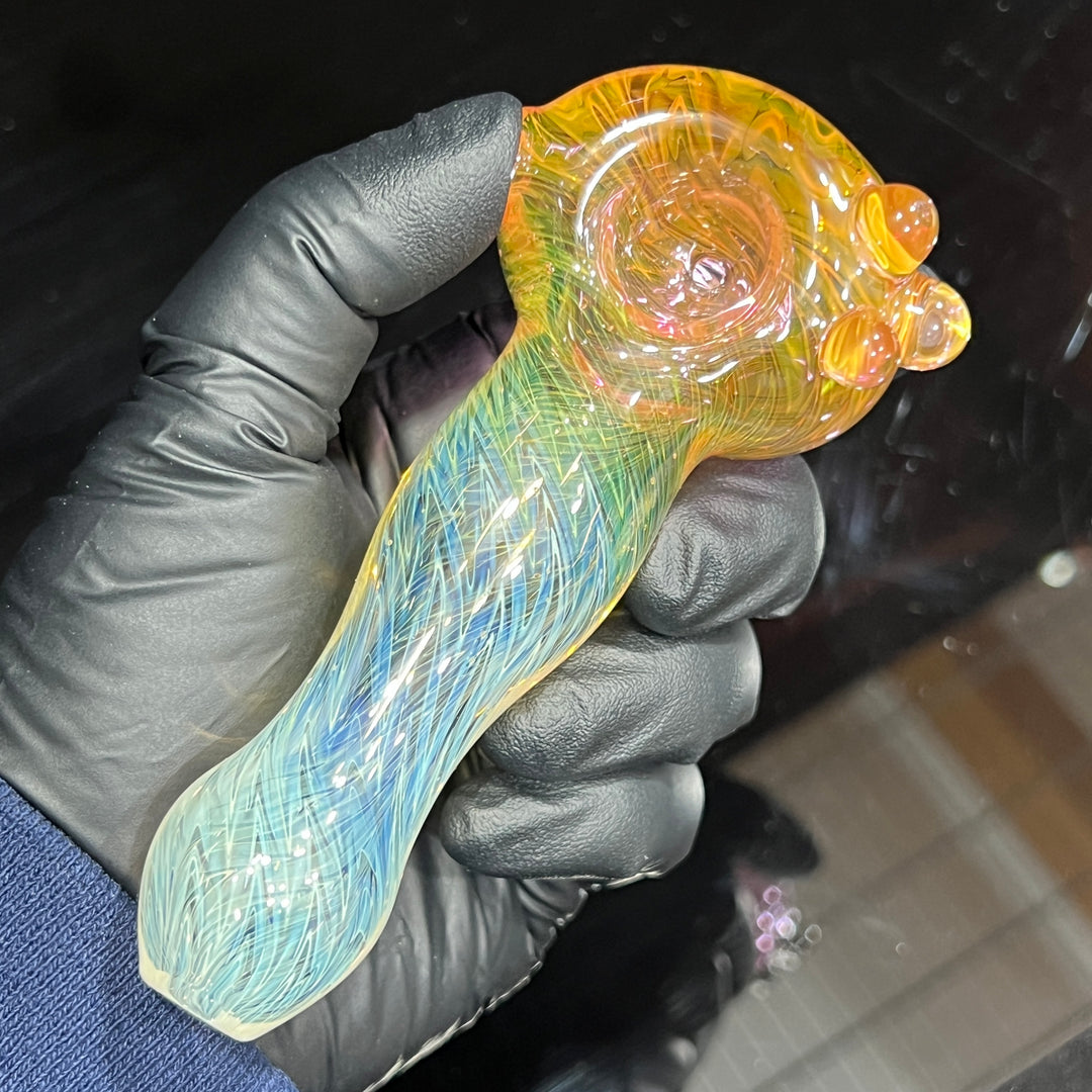 Wrap N Rake Fume Spoon Glass Pipe KRA Glass   