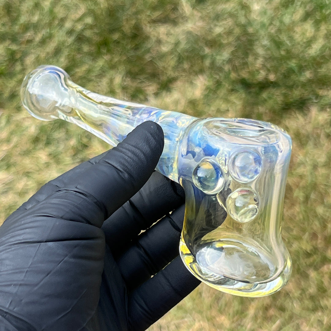 Silver Fumed Hash Hammer Glass Pipe Crondo Glassics   