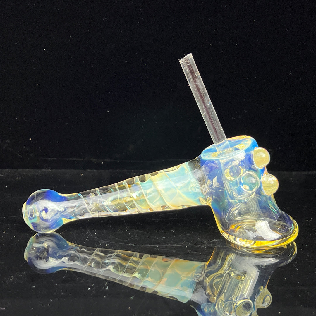 Silver Fumed Hash Hammer Glass Pipe Crondo Glassics   