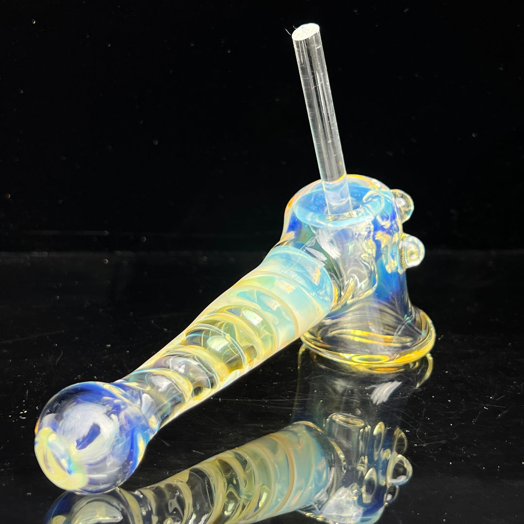 Silver Fumed Hash Hammer Glass Pipe Crondo Glassics   