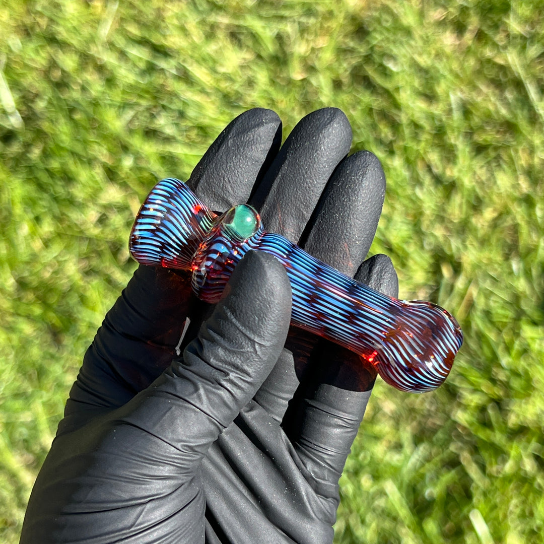 Snakeskin Bat Small Glass Pipe Firekist Glass   