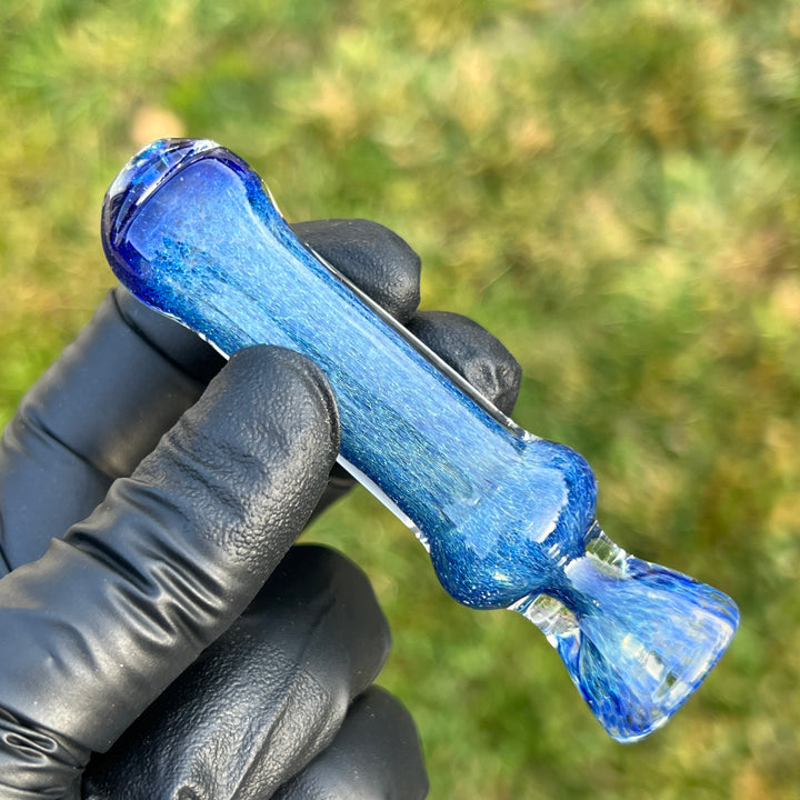 Salish Blue Chillum Glass Pipe Schutz Glass   