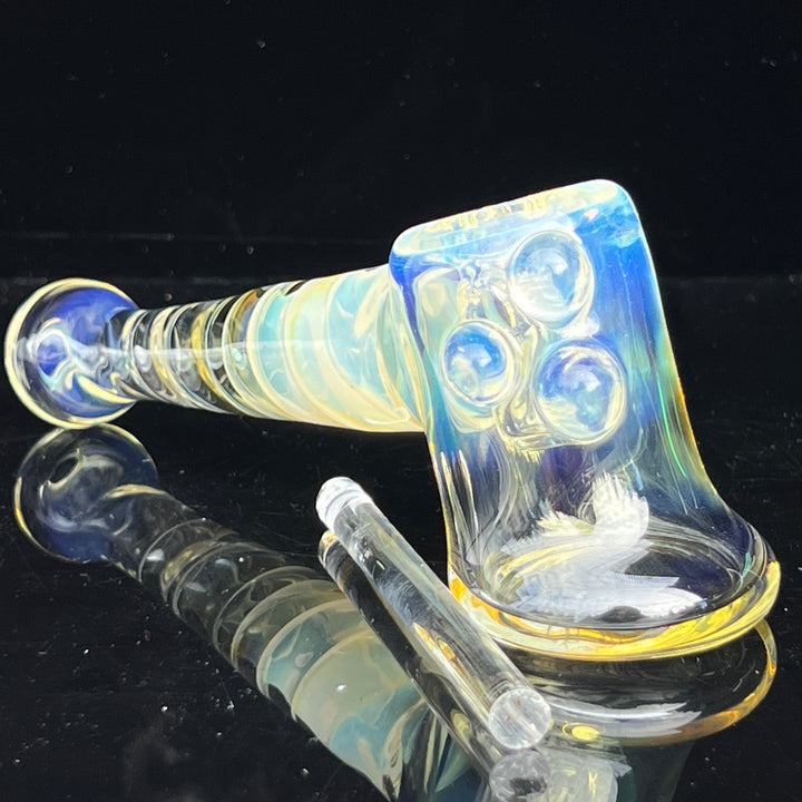 Silver Fumed Hash Hammer Glass Pipe Crondo Glassics   