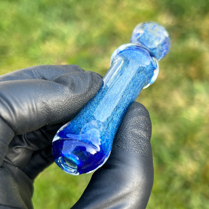 Salish Blue Chillum Glass Pipe Schutz Glass   