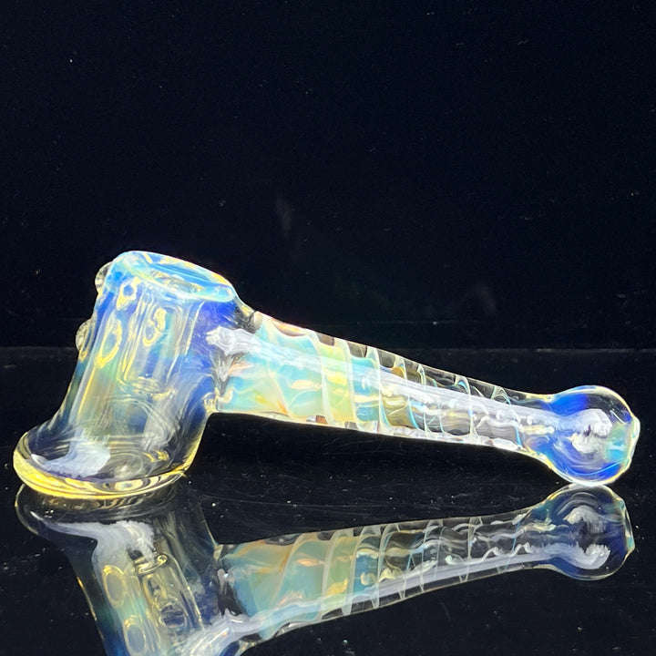 Silver Fumed Hash Hammer Glass Pipe Crondo Glassics   