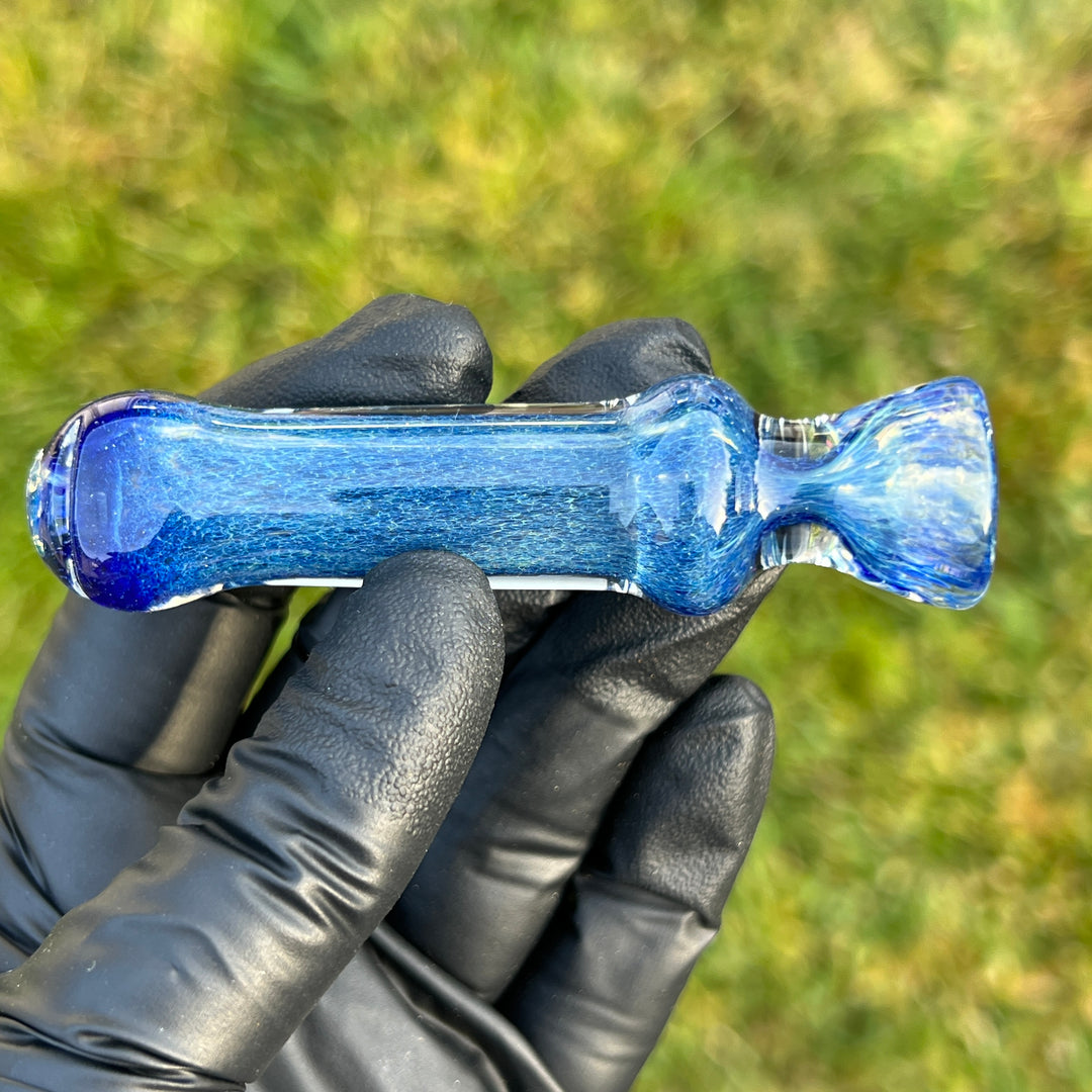 Salish Blue Chillum Glass Pipe Schutz Glass   