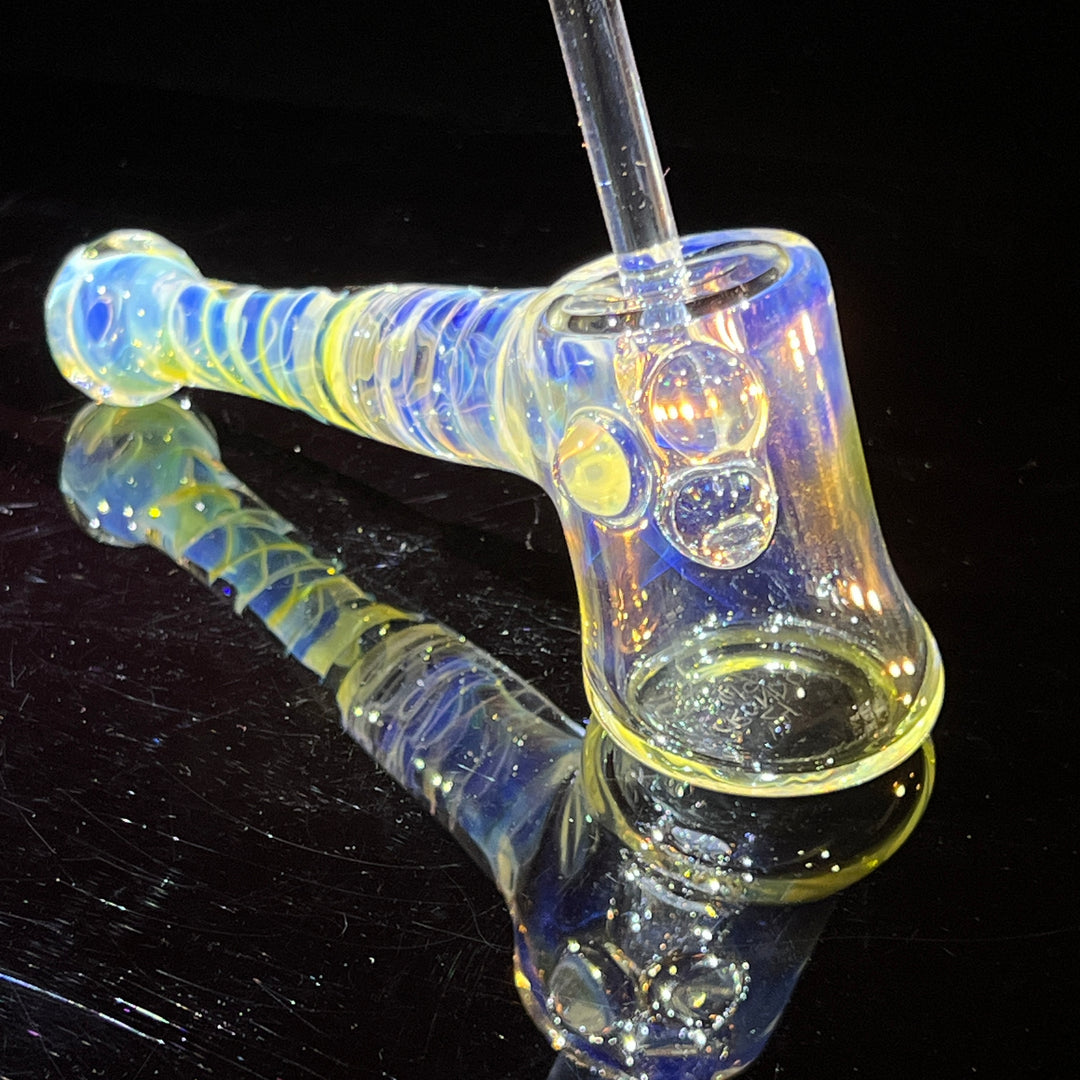 Silver Fumed Hash Hammer Glass Pipe Crondo Glassics   