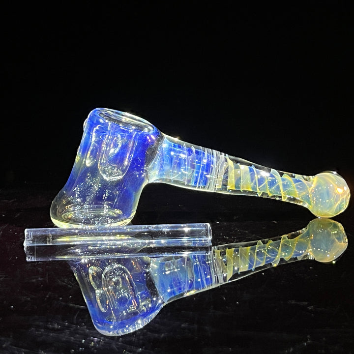 Silver Fumed Hash Hammer Glass Pipe Crondo Glassics   