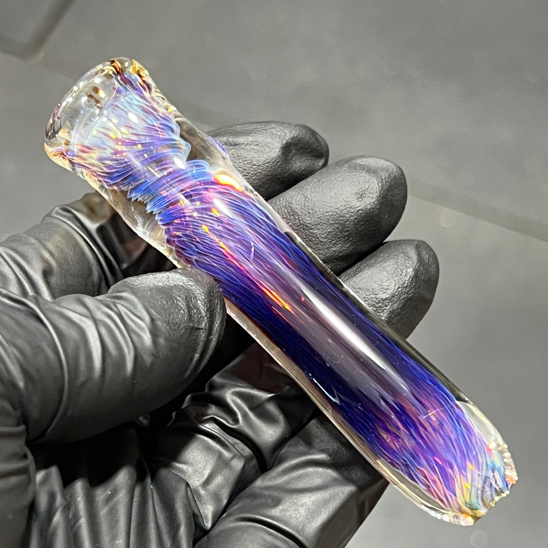 Thick Purple Chillum Glass Pipe Chuck Glass