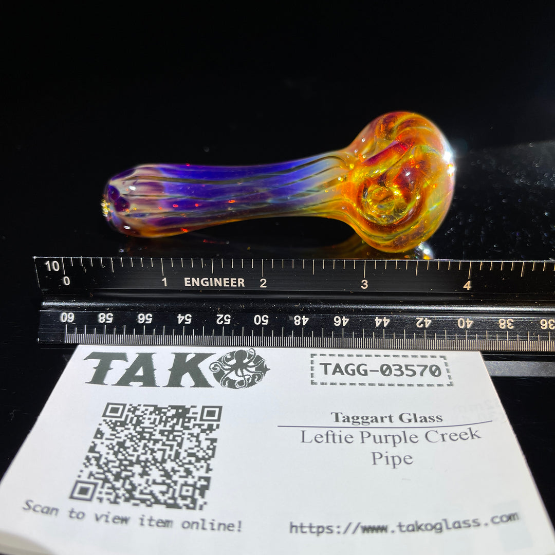 Leftie Purple Creek Pipe Glass Pipe Taggart Glass   