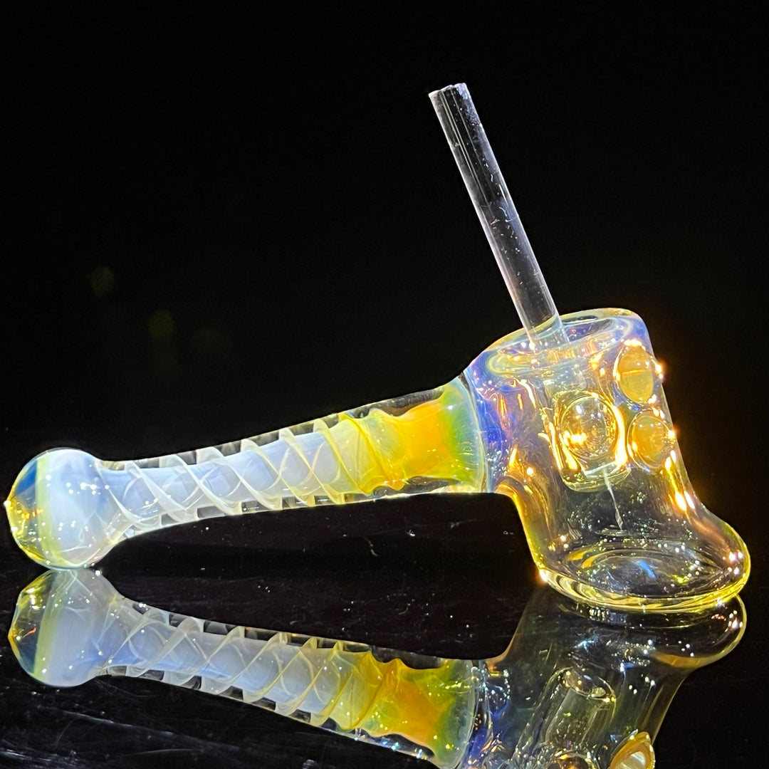 Silver Fumed Hash Hammer Glass Pipe Crondo Glassics   