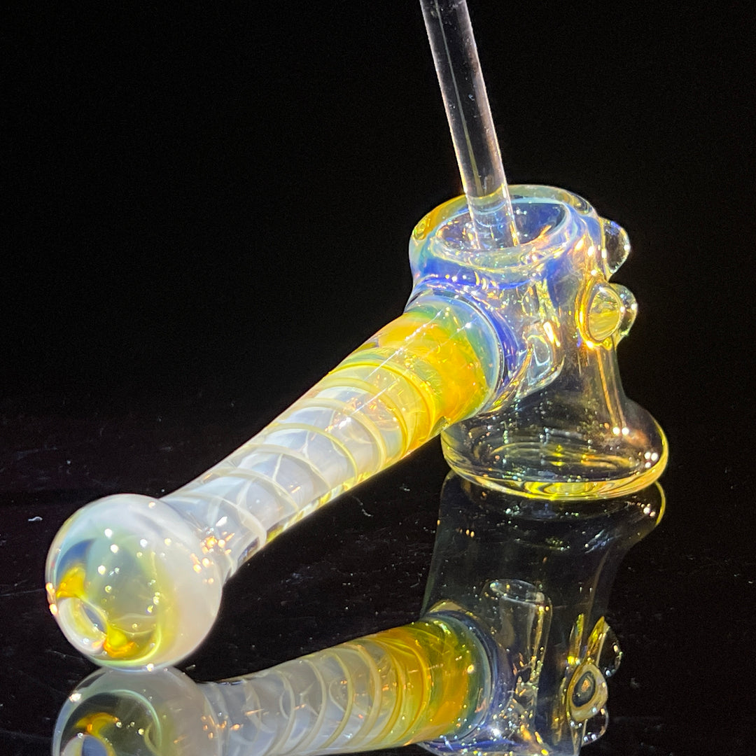 Silver Fumed Hash Hammer Glass Pipe Crondo Glassics   