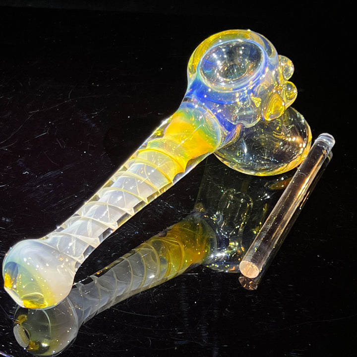 Silver Fumed Hash Hammer Glass Pipe Crondo Glassics   