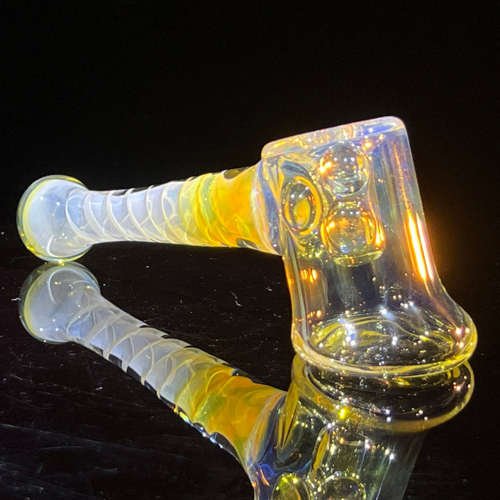 Silver Fumed Hash Hammer Glass Pipe Crondo Glassics   