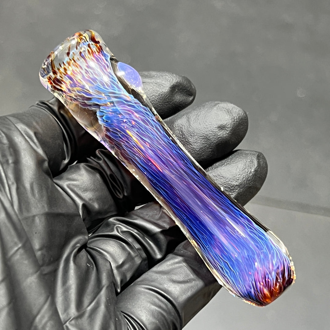 Thick Purple Chillum Glass Pipe Chuck Glass