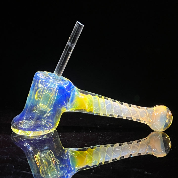 Silver Fumed Hash Hammer Glass Pipe Crondo Glassics   