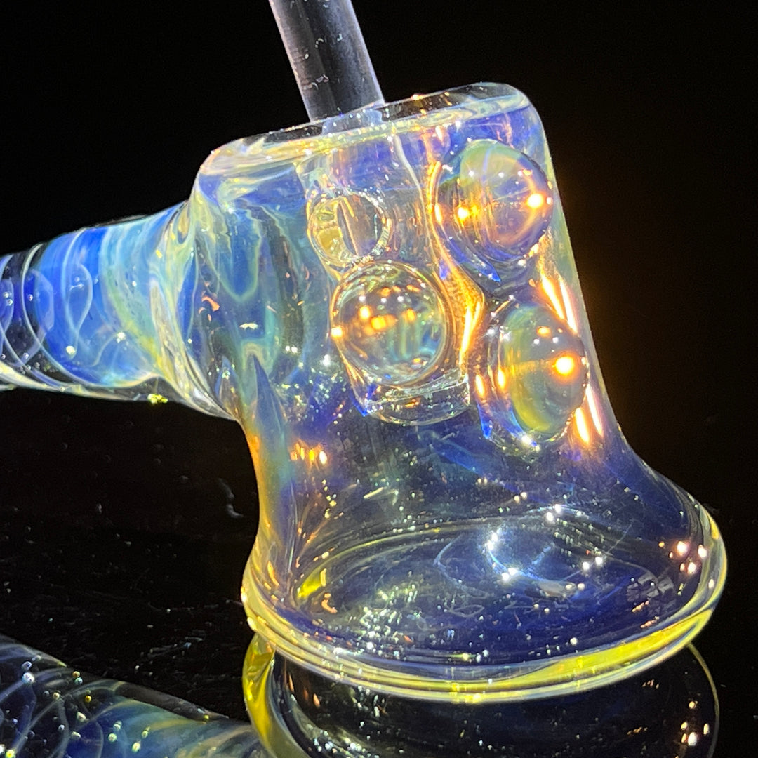 Silver Fumed Hash Hammer Glass Pipe Crondo Glassics   