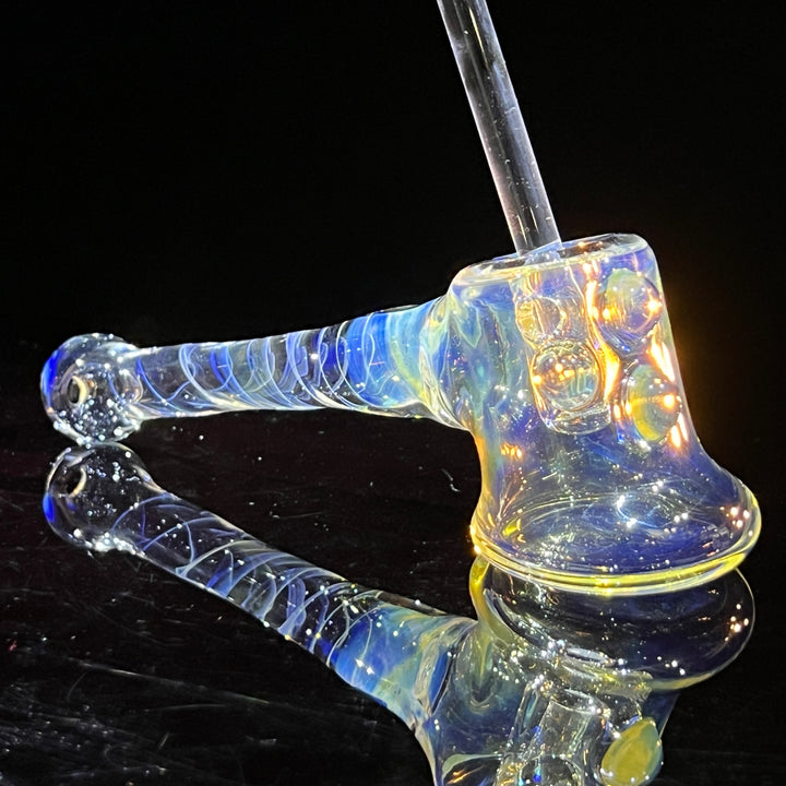 Silver Fumed Hash Hammer Glass Pipe Crondo Glassics   