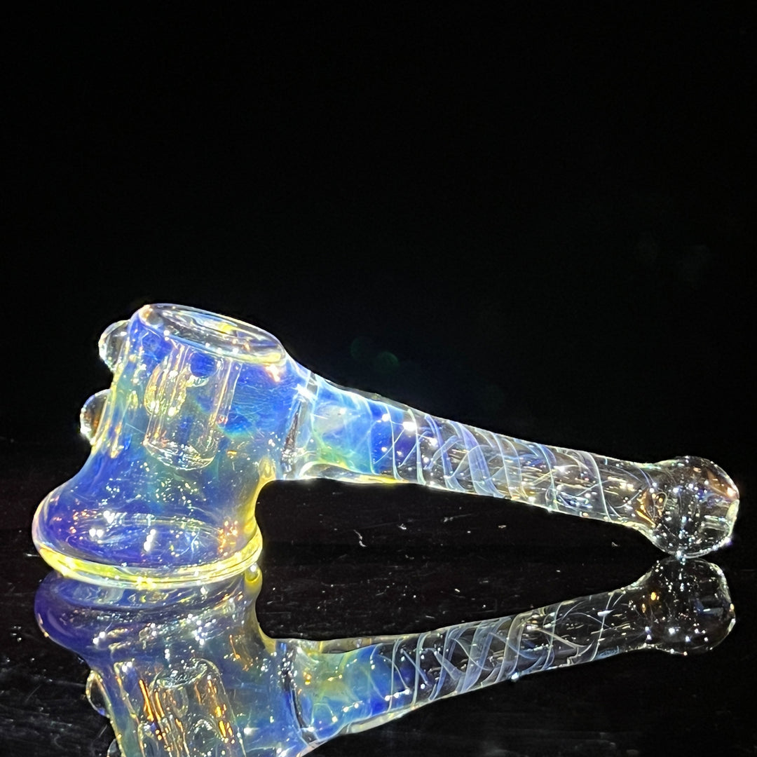 Silver Fumed Hash Hammer Glass Pipe Crondo Glassics   