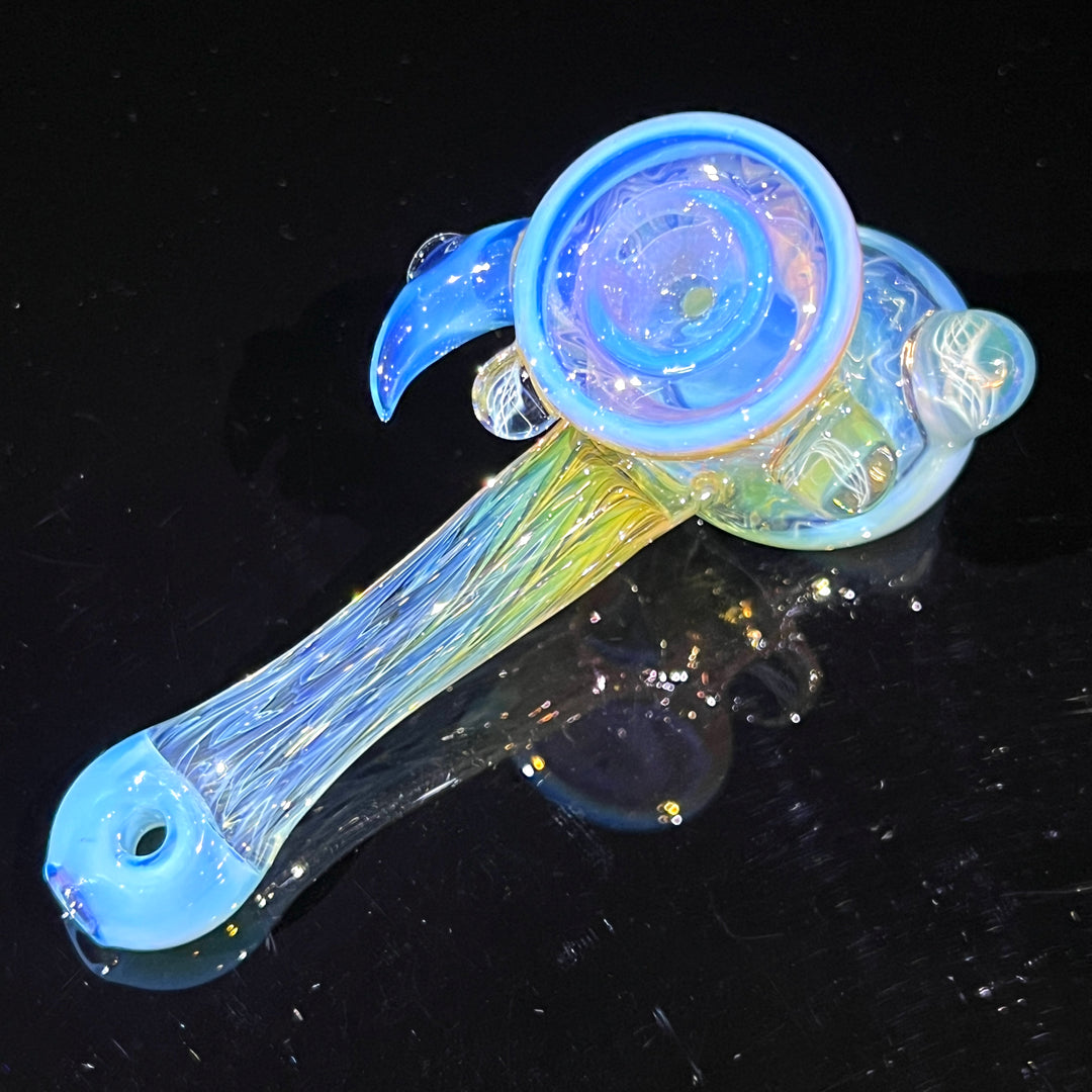 Wrap N Rake Fume Hammer with Horn Glass Pipe KRA Glass   