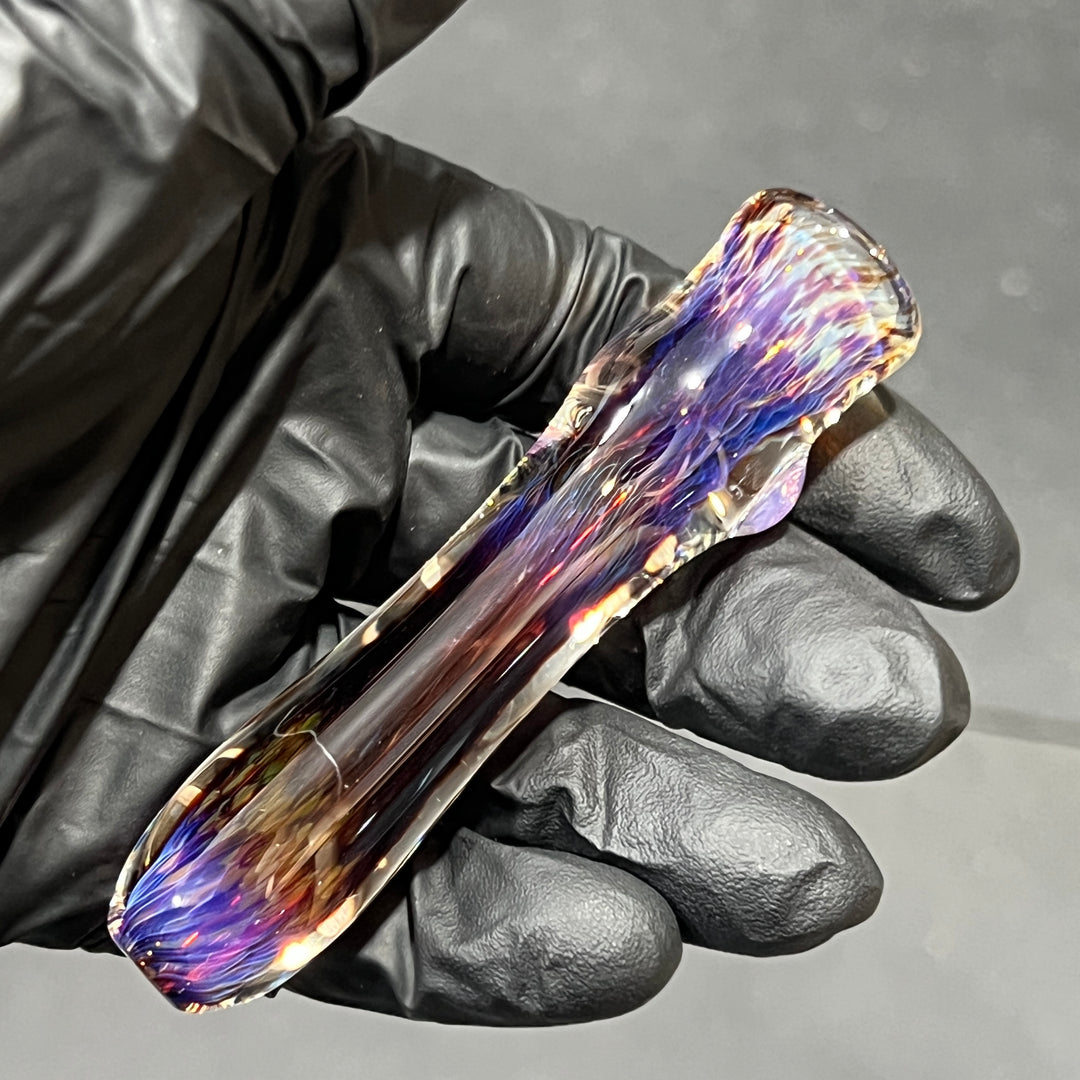 Thick Purple Chillum Glass Pipe Chuck Glass