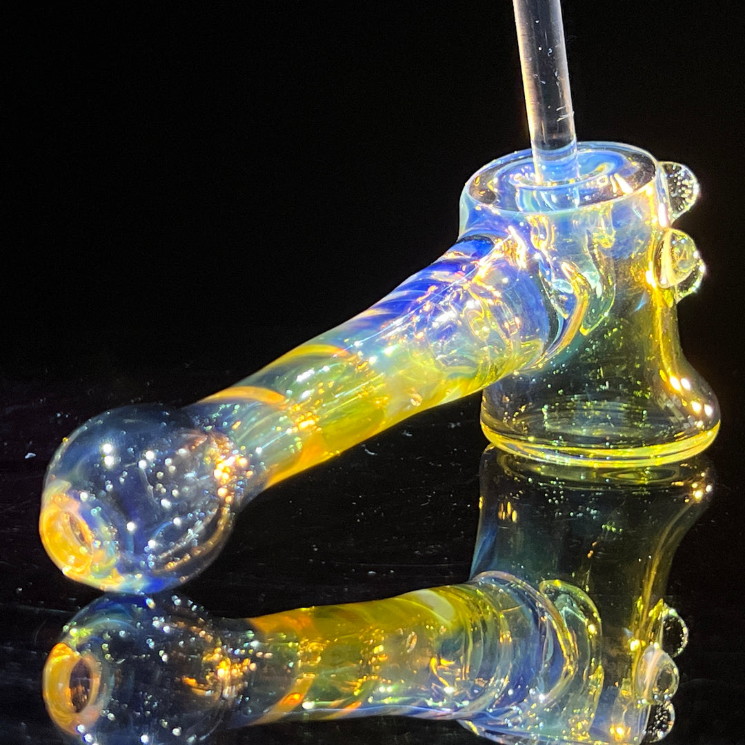 Silver Fumed Hash Hammer Glass Pipe Crondo Glassics   