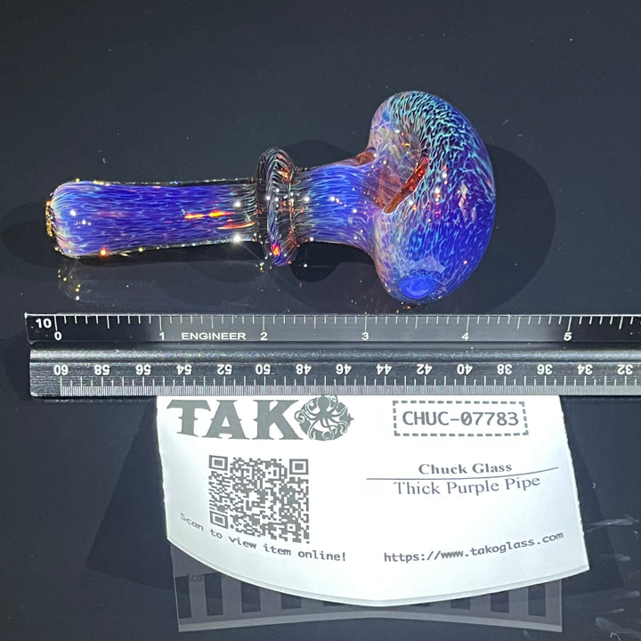 Thick Purple Pipe Glass Pipe Chuck Glass