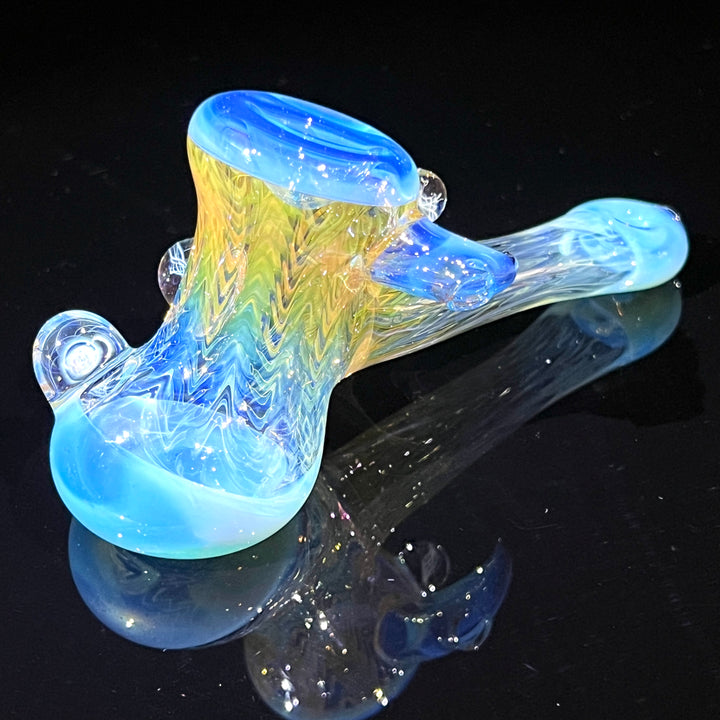 Wrap N Rake Fume Hammer with Horn Glass Pipe KRA Glass   