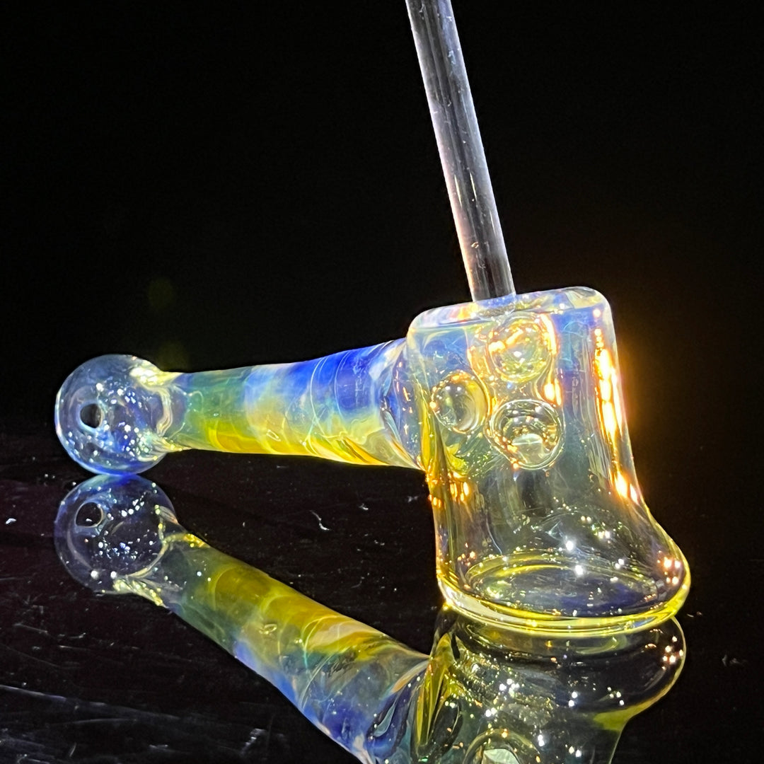 Silver Fumed Hash Hammer Glass Pipe Crondo Glassics   