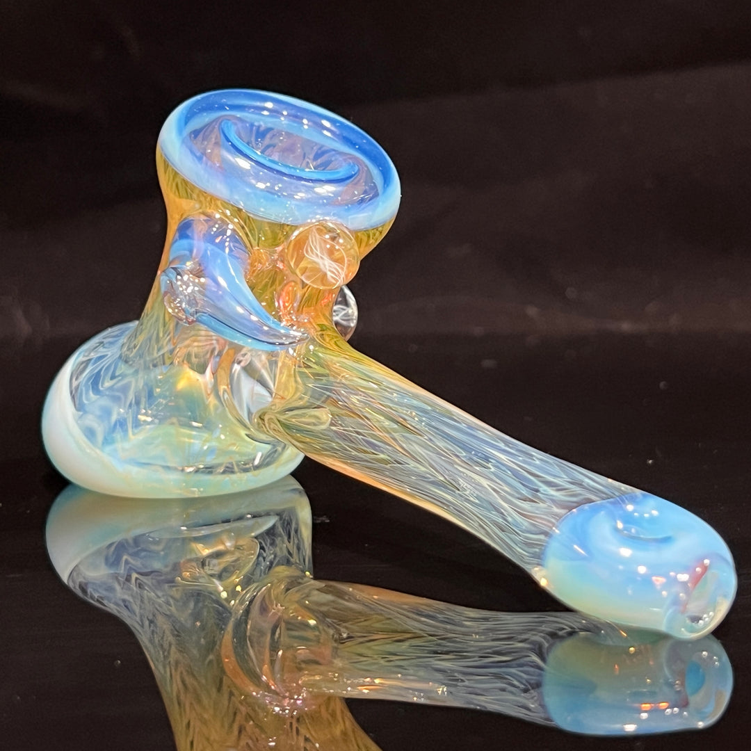 Wrap N Rake Fume Hammer with Horn Glass Pipe KRA Glass   