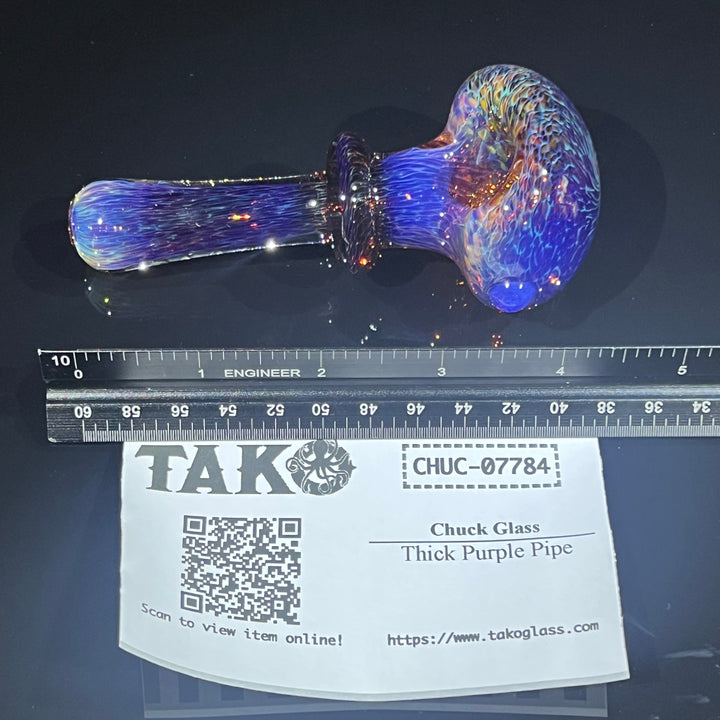 Thick Purple Pipe Glass Pipe Chuck Glass