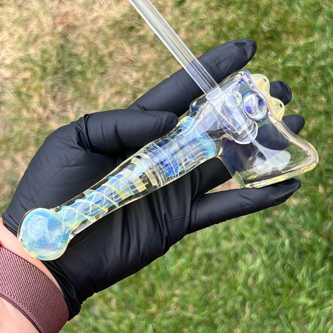 Silver Fumed Hash Hammer Glass Pipe Crondo Glassics   