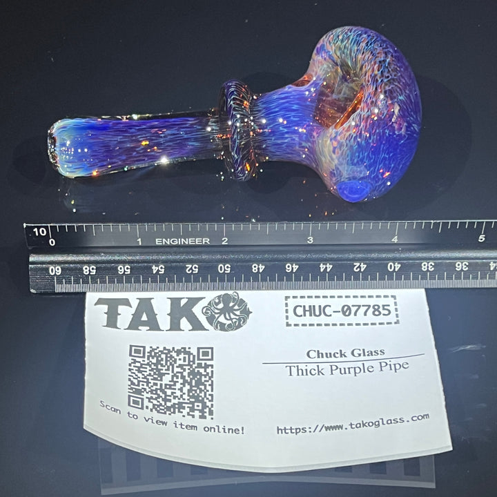 Thick Purple Pipe Glass Pipe Chuck Glass