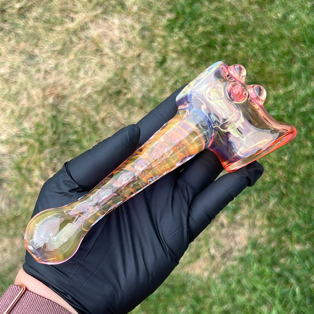 Gold Fumed Hash Hammer Glass Pipe Crondo Glassics   