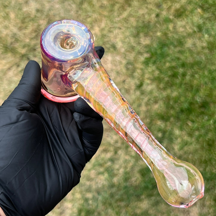 Gold Fumed Hash Hammer Glass Pipe Crondo Glassics   