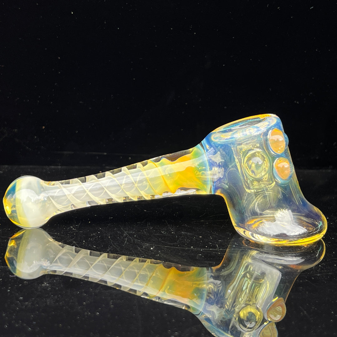 Silver Fumed Hash Hammer Glass Pipe Crondo Glassics   