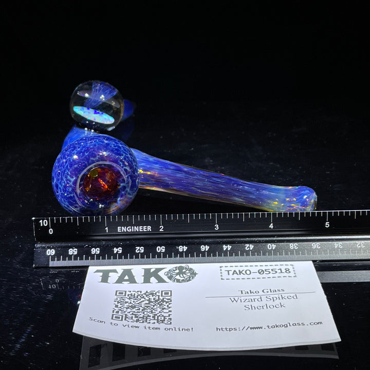 Wizard Spiked Sherlock Glass Pipe Tako Glass   