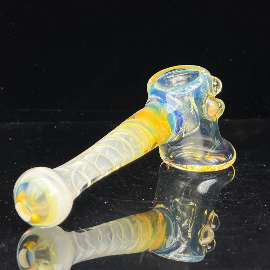 Silver Fumed Hash Hammer Glass Pipe Crondo Glassics   