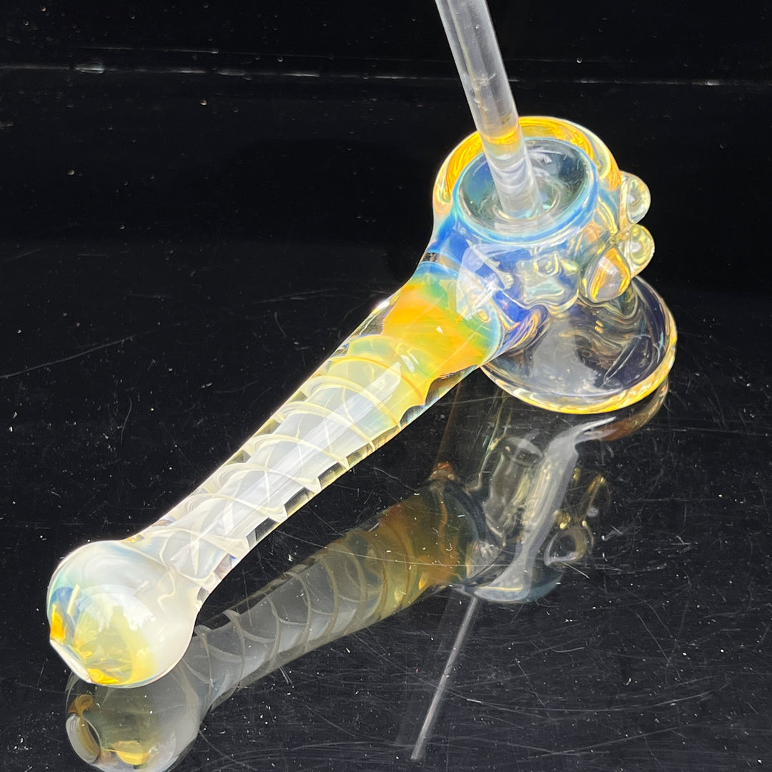 Silver Fumed Hash Hammer Glass Pipe Crondo Glassics   