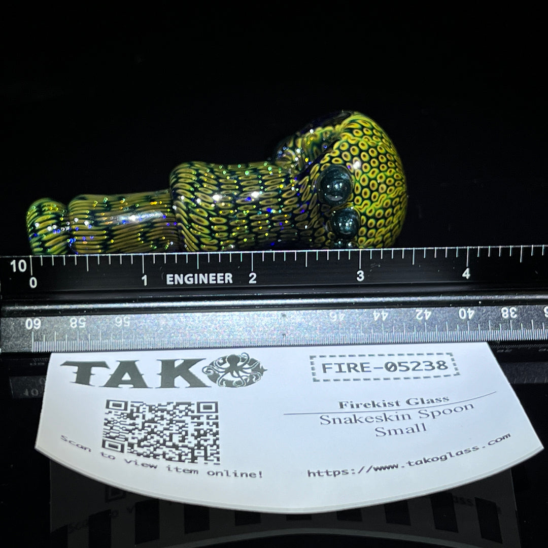 Snakeskin Spoon Small Glass Pipe Firekist Glass   