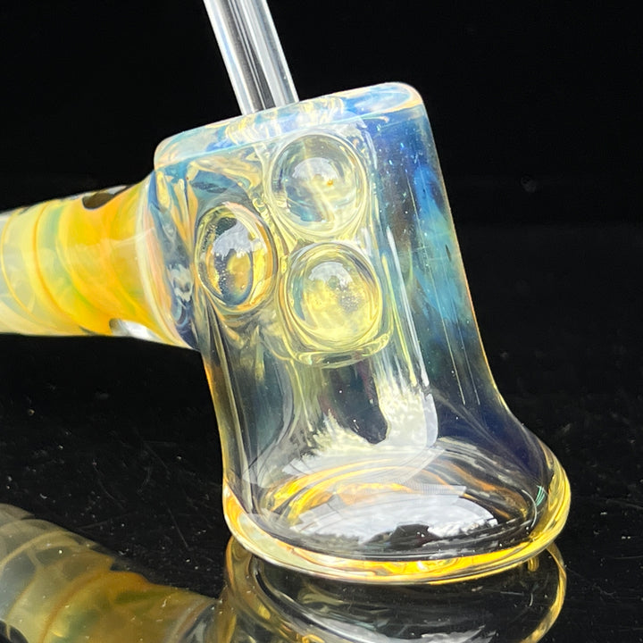 Silver Fumed Hash Hammer Glass Pipe Crondo Glassics   