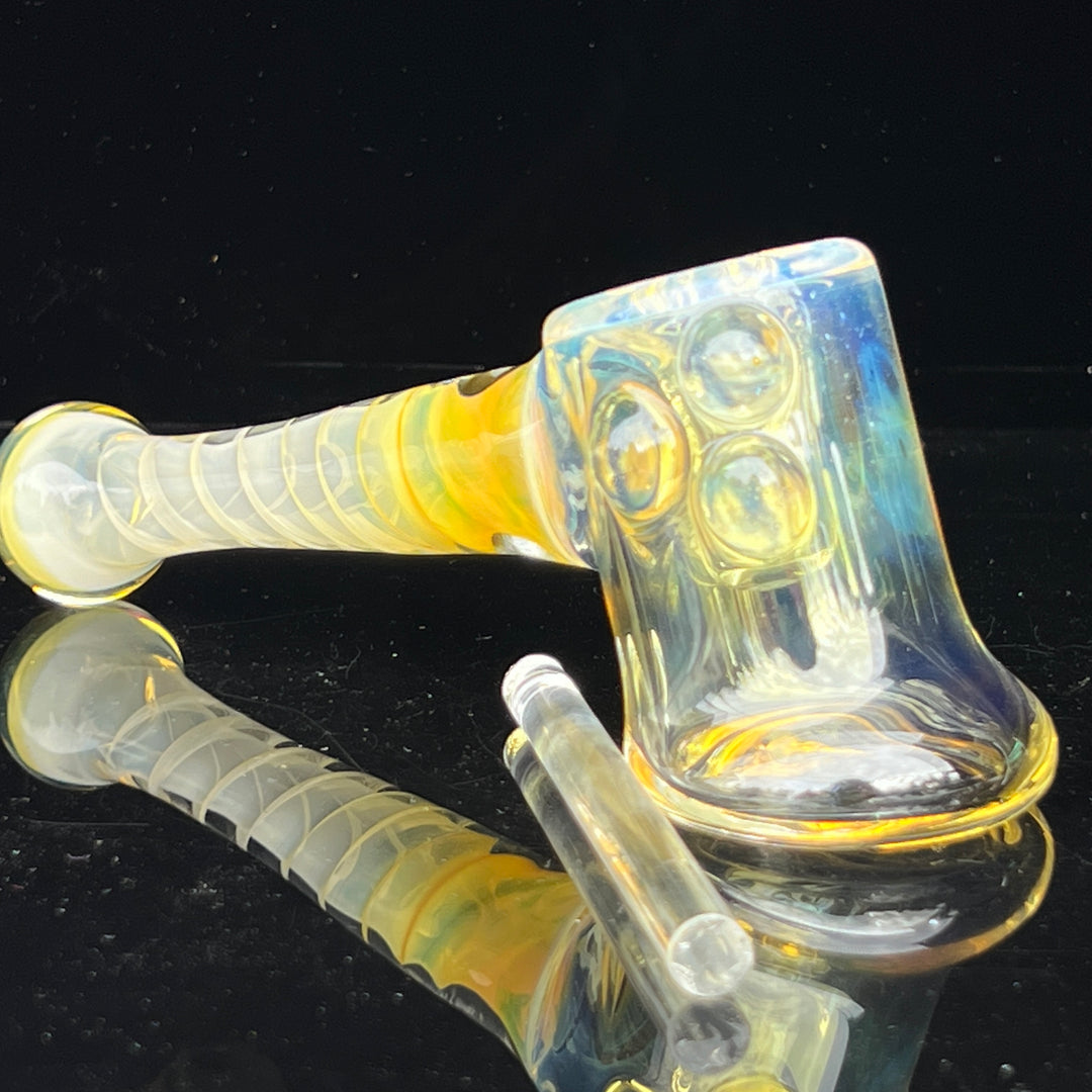 Silver Fumed Hash Hammer Glass Pipe Crondo Glassics   