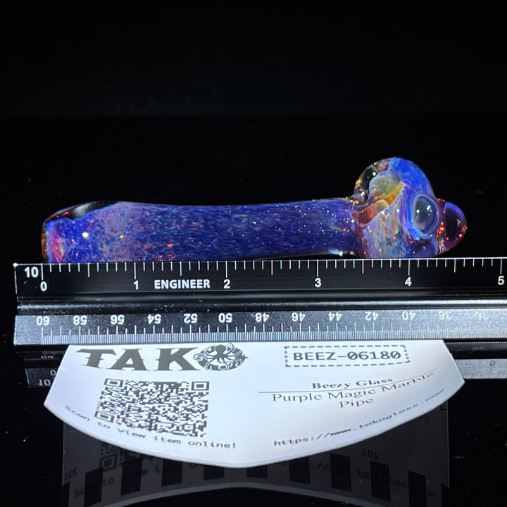 Purple Magic Marble Pipe Glass Pipe Beezy Glass   