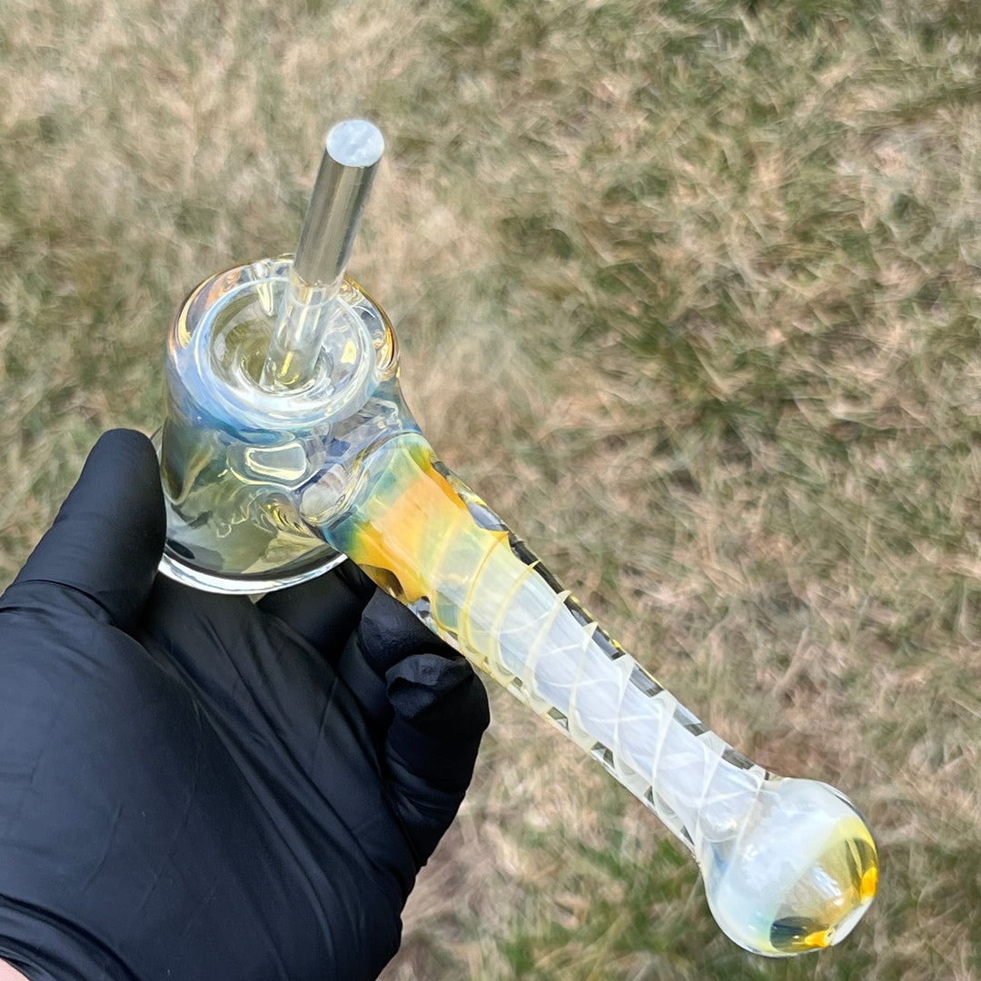 Silver Fumed Hash Hammer Glass Pipe Crondo Glassics   