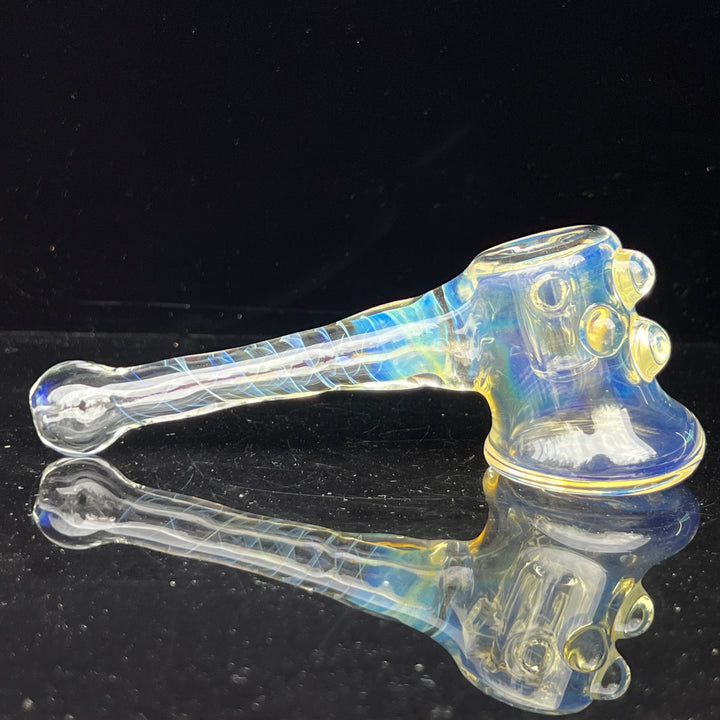 Silver Fumed Hash Hammer Glass Pipe Crondo Glassics   