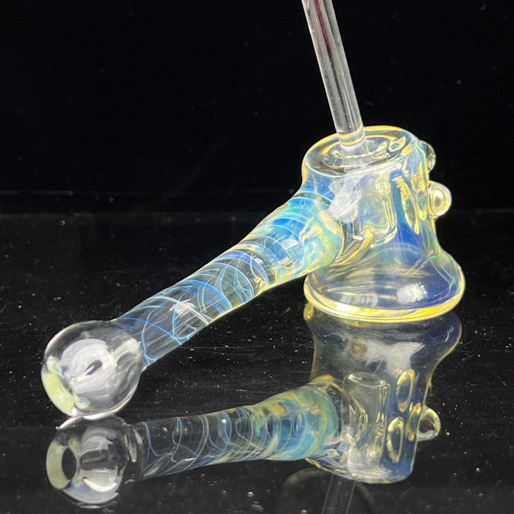 Silver Fumed Hash Hammer Glass Pipe Crondo Glassics   